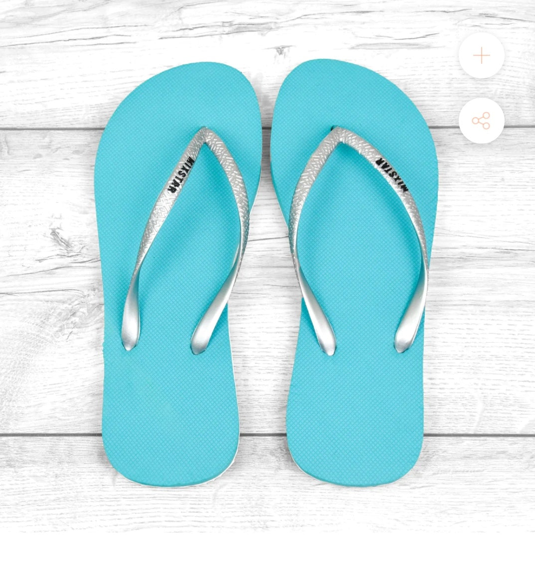 Mixstar Women s Flip Flops Plain Turquoise