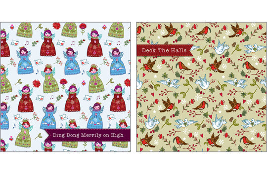 Christmas Ditsy Patterns Card Pack