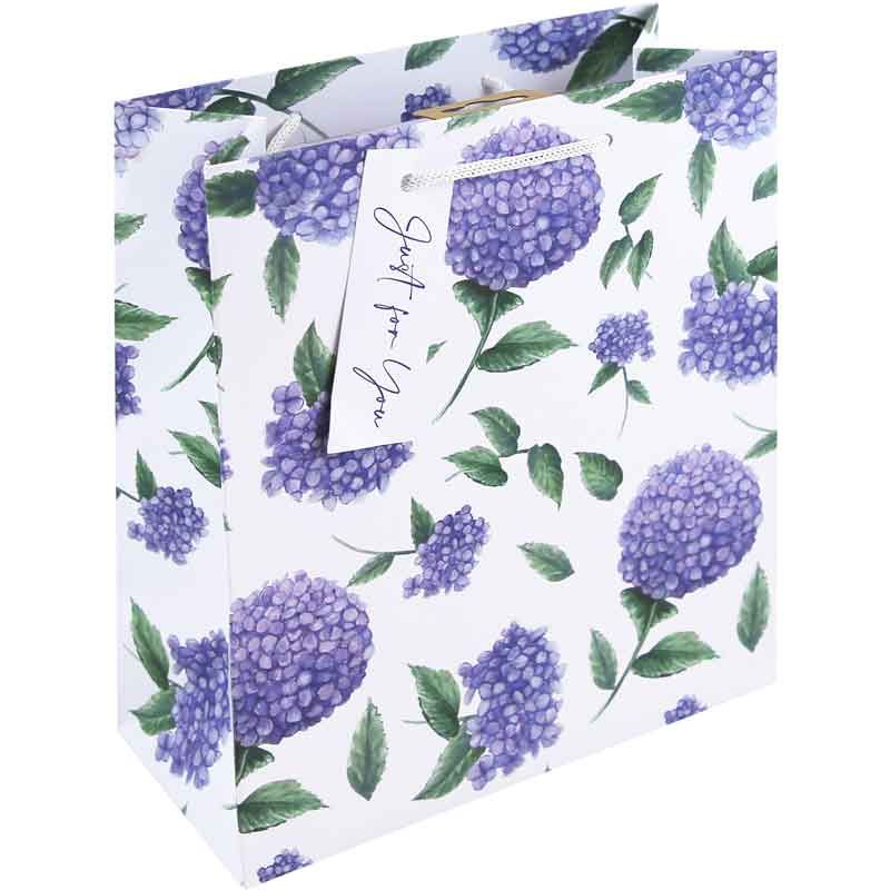 Gift Bag Medium Blue Hydrangea