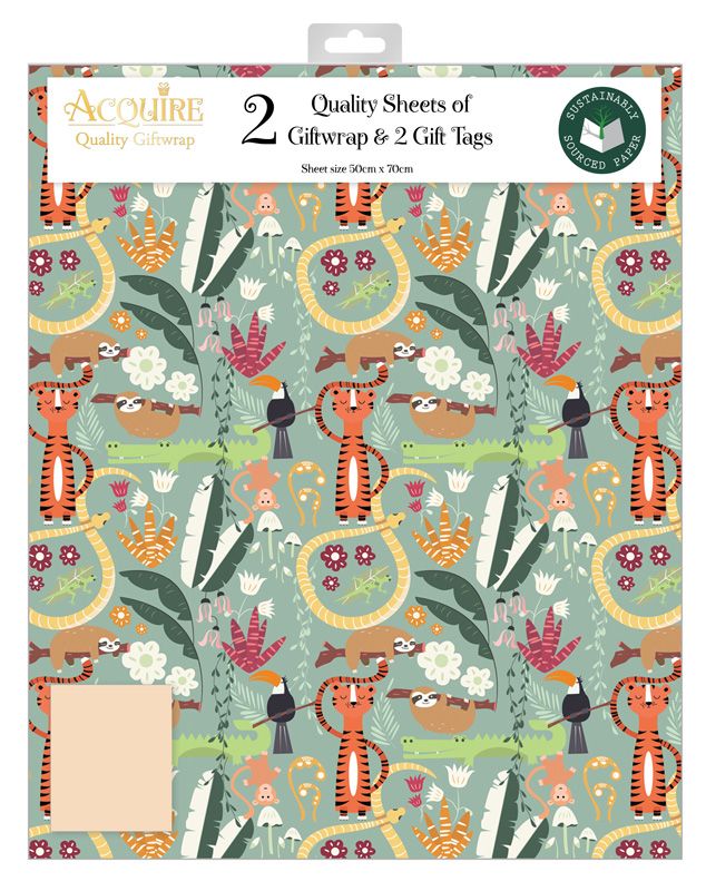 Gift Wrap Pack Jungle Animals