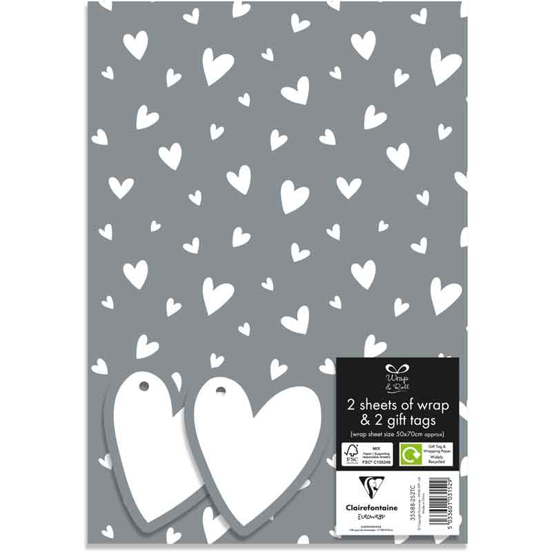 Gift Wrap Pack Love Hearts