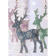 Load image into Gallery viewer, Hand Painted Metal Reindeer Decoration
