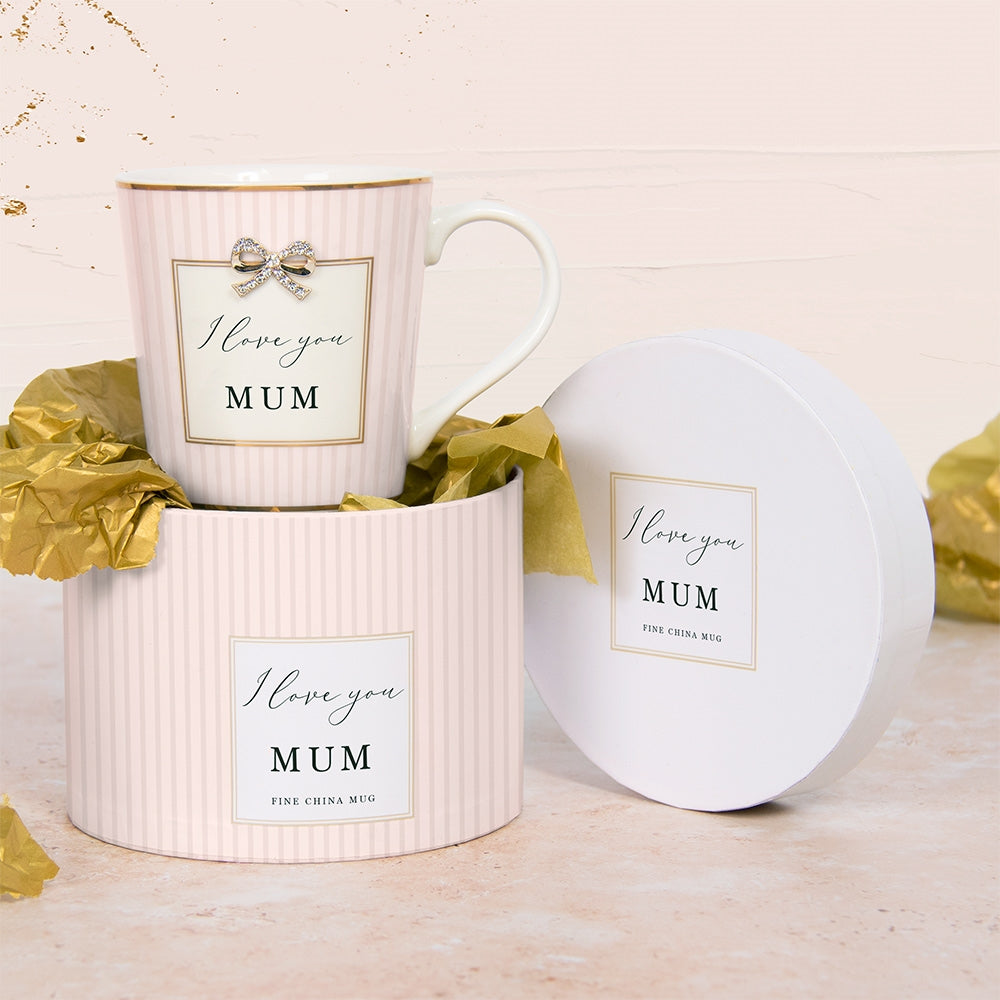 Hearts Designs Love You Mum Mug