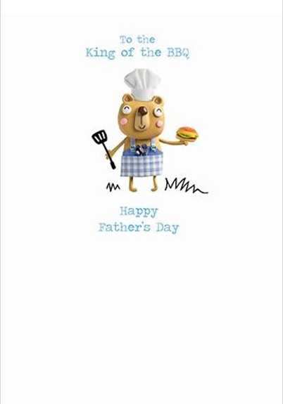 Marzipan BBQ King Father's Day Card