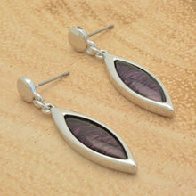 Load image into Gallery viewer, Miss Milly Purple Oval Earrings
