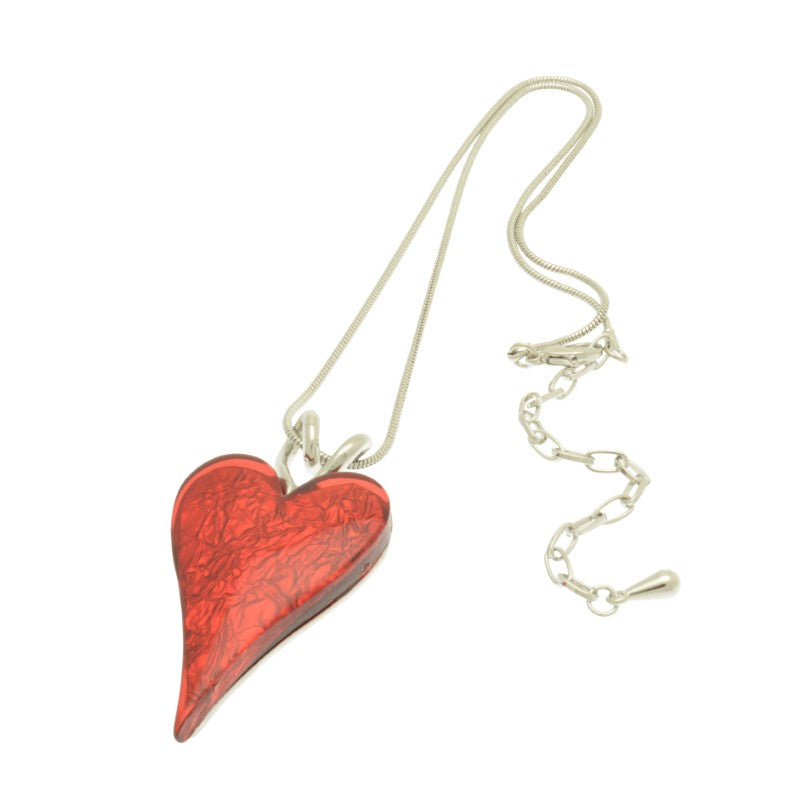 Miss Milly Red Resin Heart Necklace