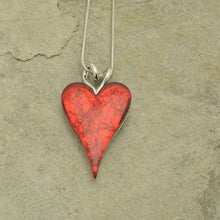 Load image into Gallery viewer, Miss Milly Red Resin Heart Necklace
