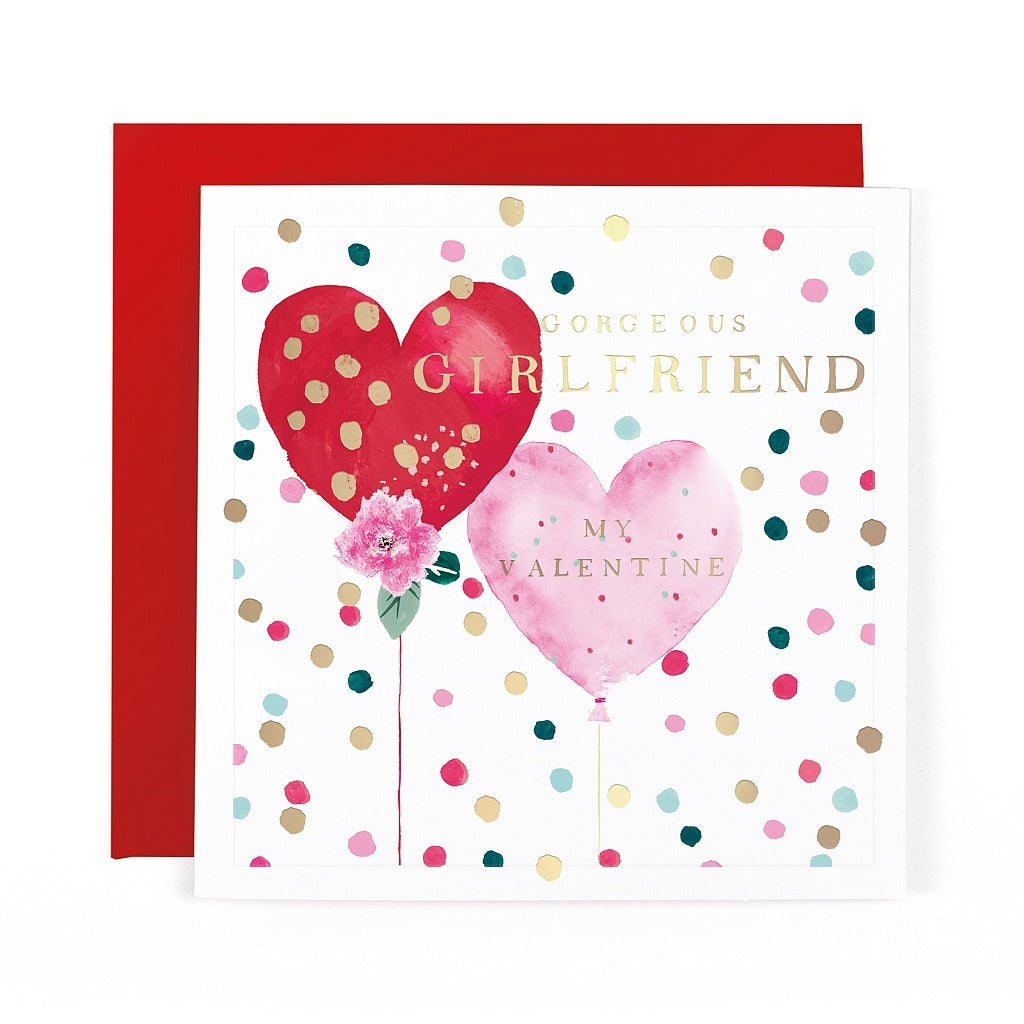 Oh Dotty Gorgeous Girlfriend Valentine Card