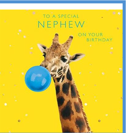 Photogram Nephew Giraffe Card