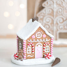 Load image into Gallery viewer, Pink Gingerbread House Incense Cone Burner
