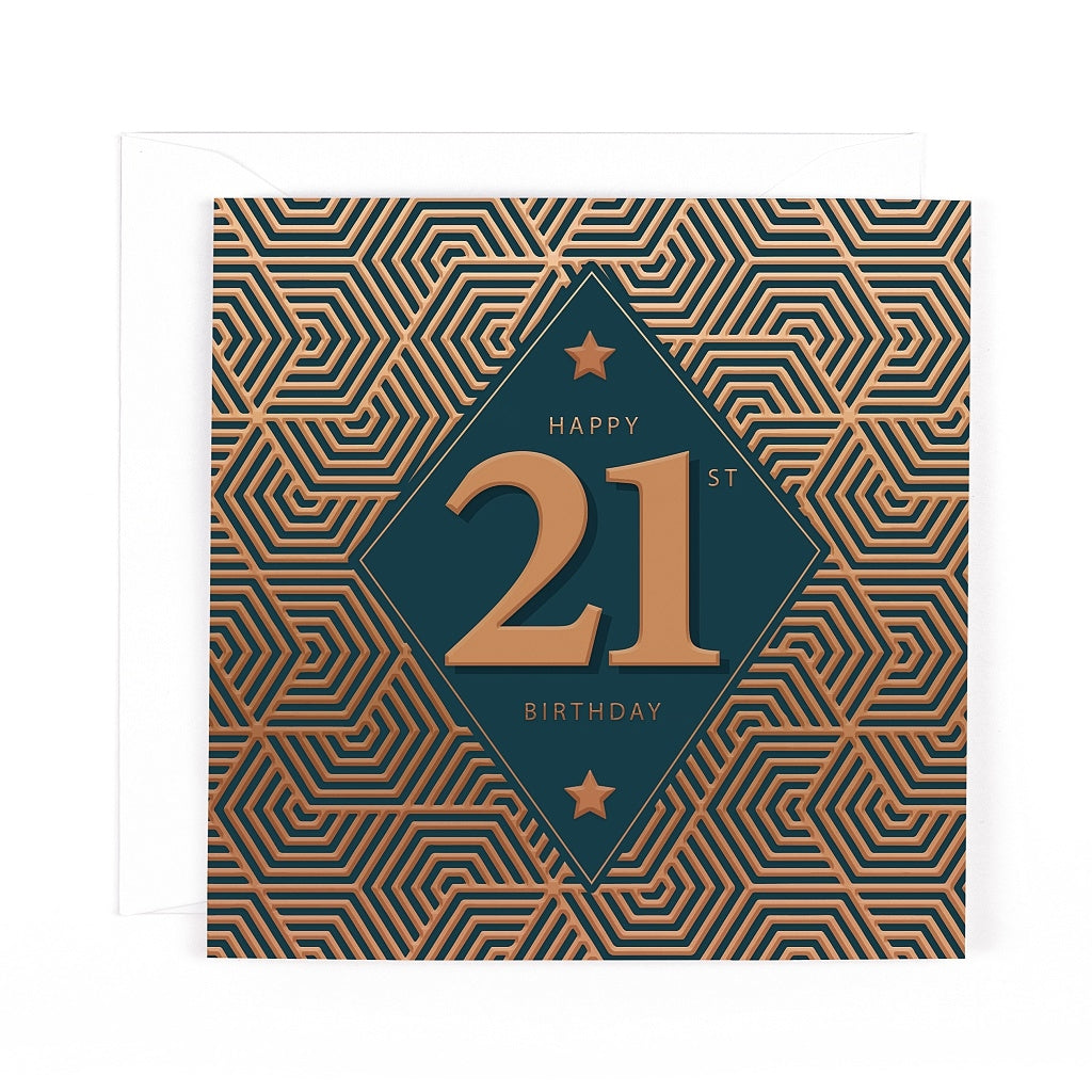 Pocket Square 21st Birthday Card