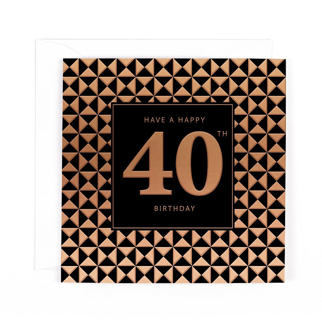 Pocket Square 40th Birthday Card