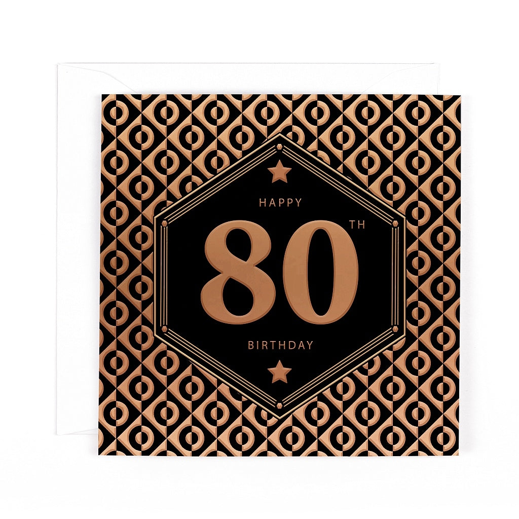 Pocket Square 80th Birthday Card