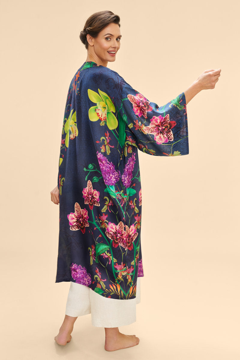 Powder Exotic Evening Kimono Gown