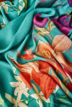 Load image into Gallery viewer, Powder Hummingbird Turquoise Kimono Gown
