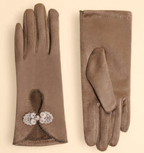 Load image into Gallery viewer, Powder Suki Faux Suede Gloves Stone
