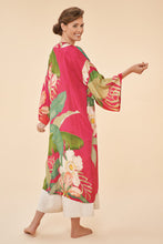 Load image into Gallery viewer, Powder Kimono Gown Tropical Dark Rose
