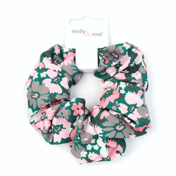 Retro Floral Scrunchie