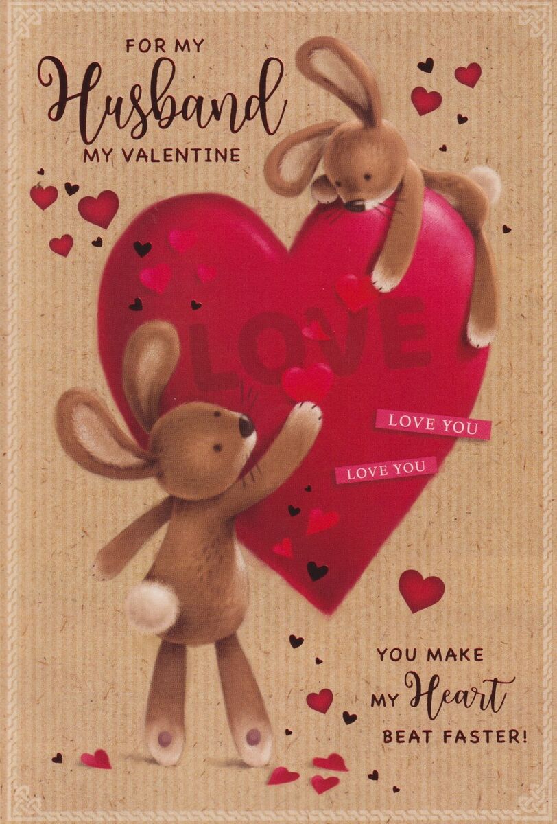 SE Bunnies Husband Valentine Card