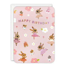 Load image into Gallery viewer, Sprouts Ballet Bunnies Birthday Card
