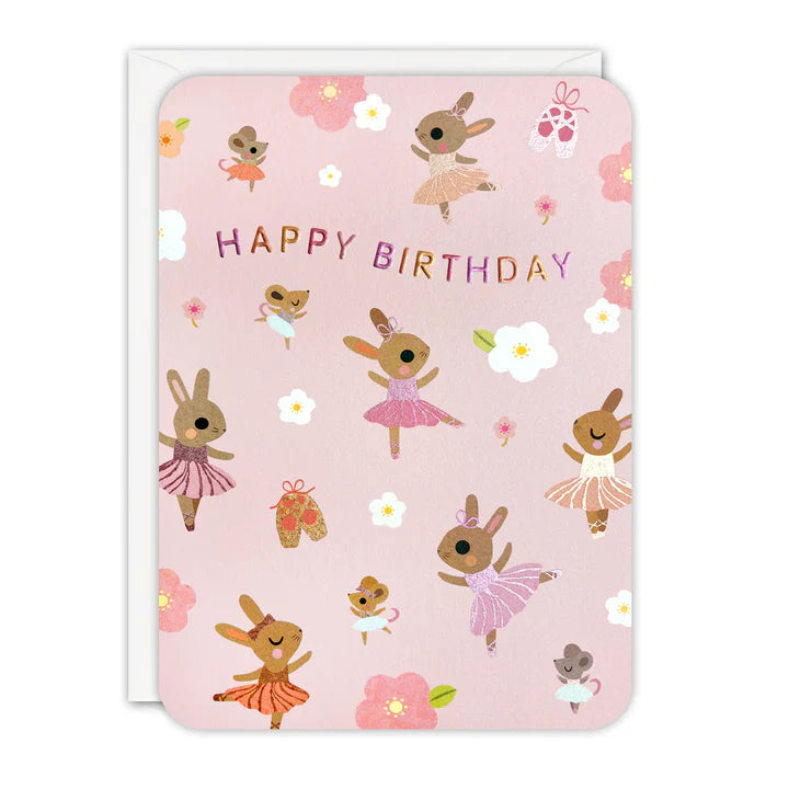 Sprouts Ballet Bunnies Birthday Card