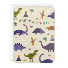 Load image into Gallery viewer, Sprouts Dinosaurs Birthday Card
