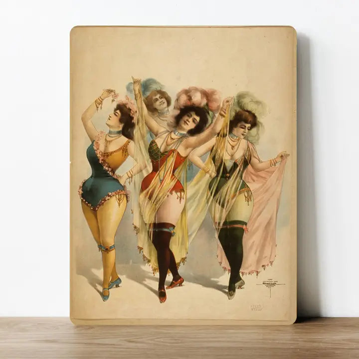 Vintage Small Sign Burlesque Ladies