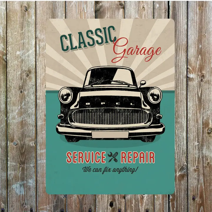 Vintage Small Sign Classic Garage Service & Repair