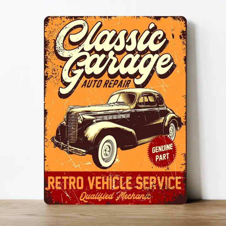 Vintage Small Sign Classic Garage