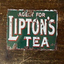 Load image into Gallery viewer, Vintage Small Sign Lipton&#39;s Tea
