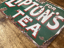 Load image into Gallery viewer, Vintage Small Sign Lipton&#39;s Tea
