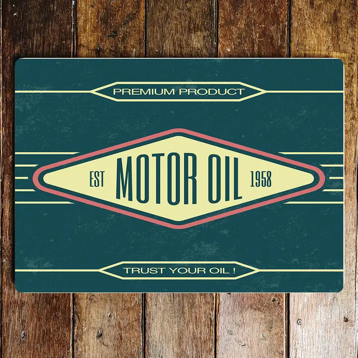 Vintage Small Sign Motor Oil