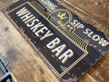 Load image into Gallery viewer, Vintage Extra Large Sign Whiskey Bar
