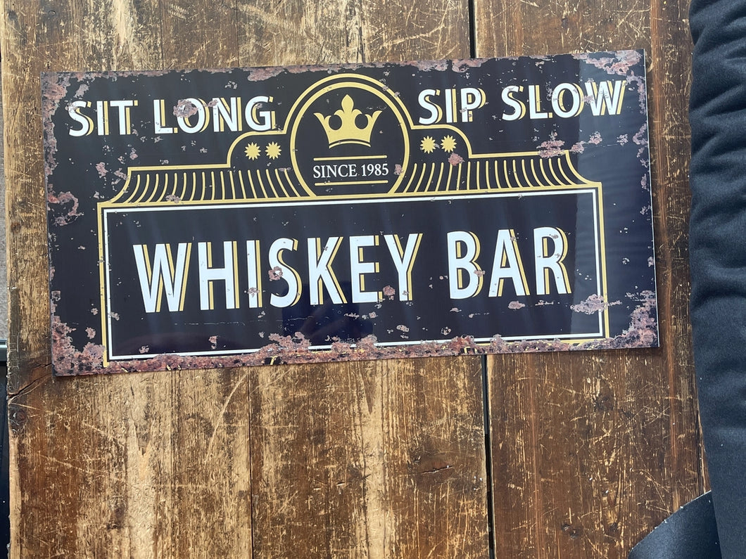 Vintage Extra Large Sign Whiskey Bar