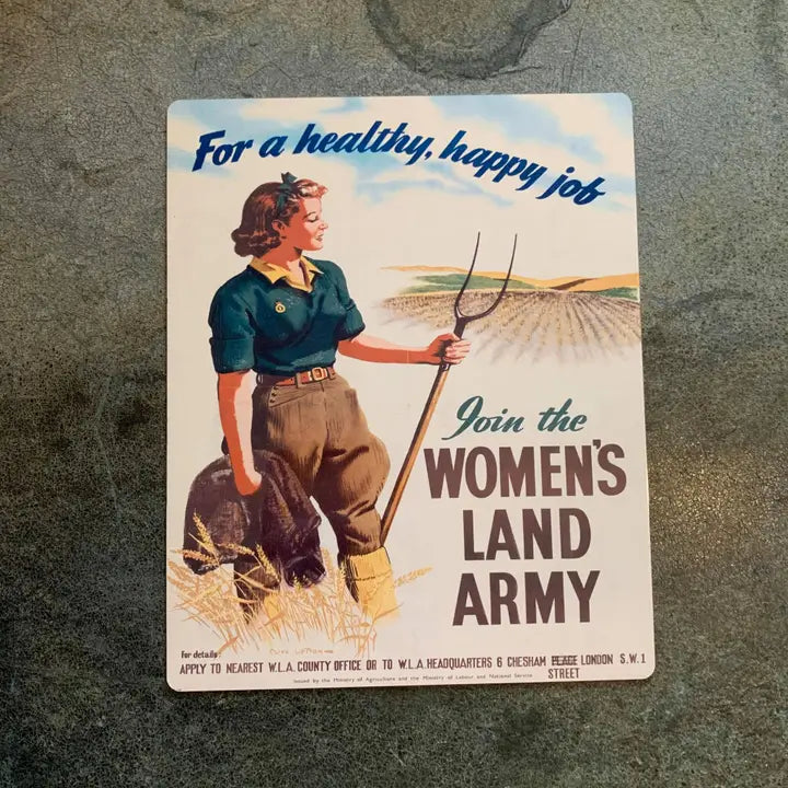 Vintage Small Sign Women's Land Army