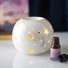 Load image into Gallery viewer, White Iridescent Star Oil Wax Burner
