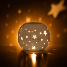 Load image into Gallery viewer, White Iridescent Star Oil Wax Burner
