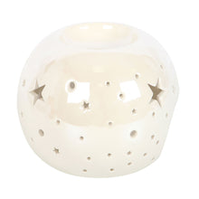 Load image into Gallery viewer, White Iridescent Star Oil Wax Burner
