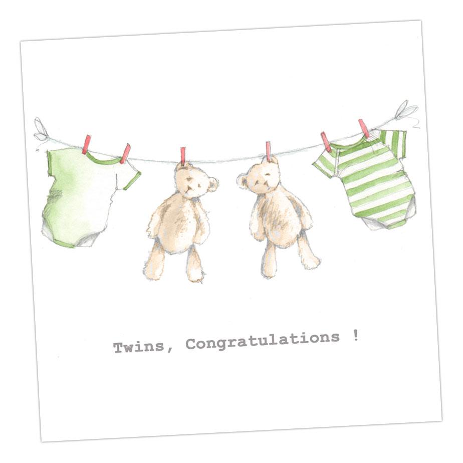 C&C Twins Congratulations Card