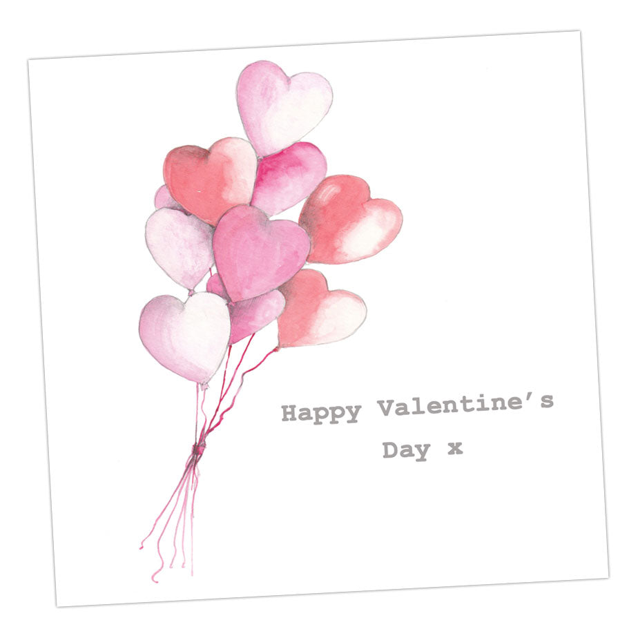 C&C Valentine Heart Balloons Card