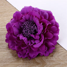 Load image into Gallery viewer, Peony Flower Hair Clip Purple
