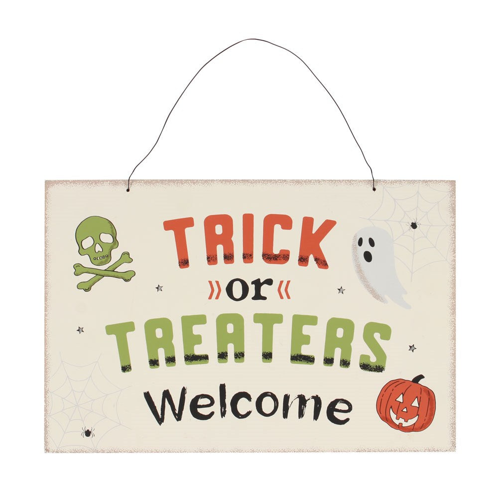 Halloween Trick Or Treaters Welcome Sign